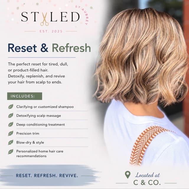 Reset and Refresh at StyledbyAubrey in Pineville, KY